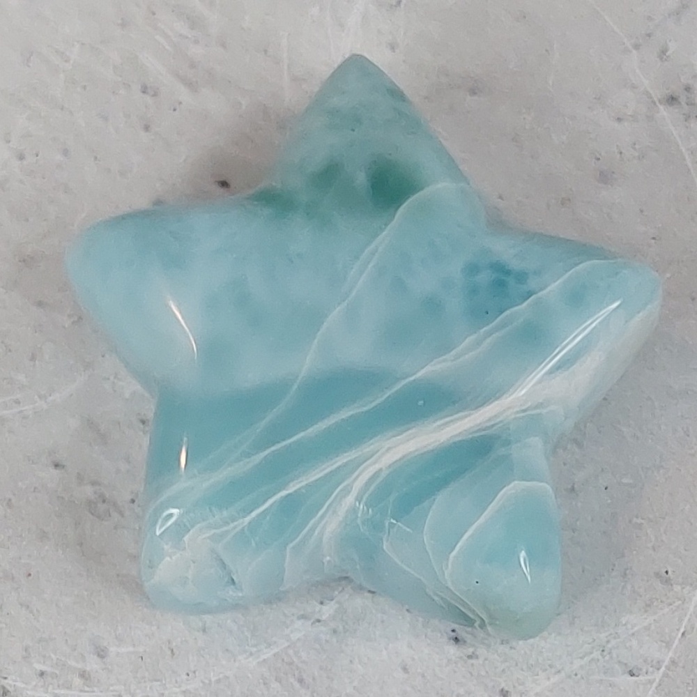 Mini Larimar Star Carving | Peace, Harmony & Divine Connection